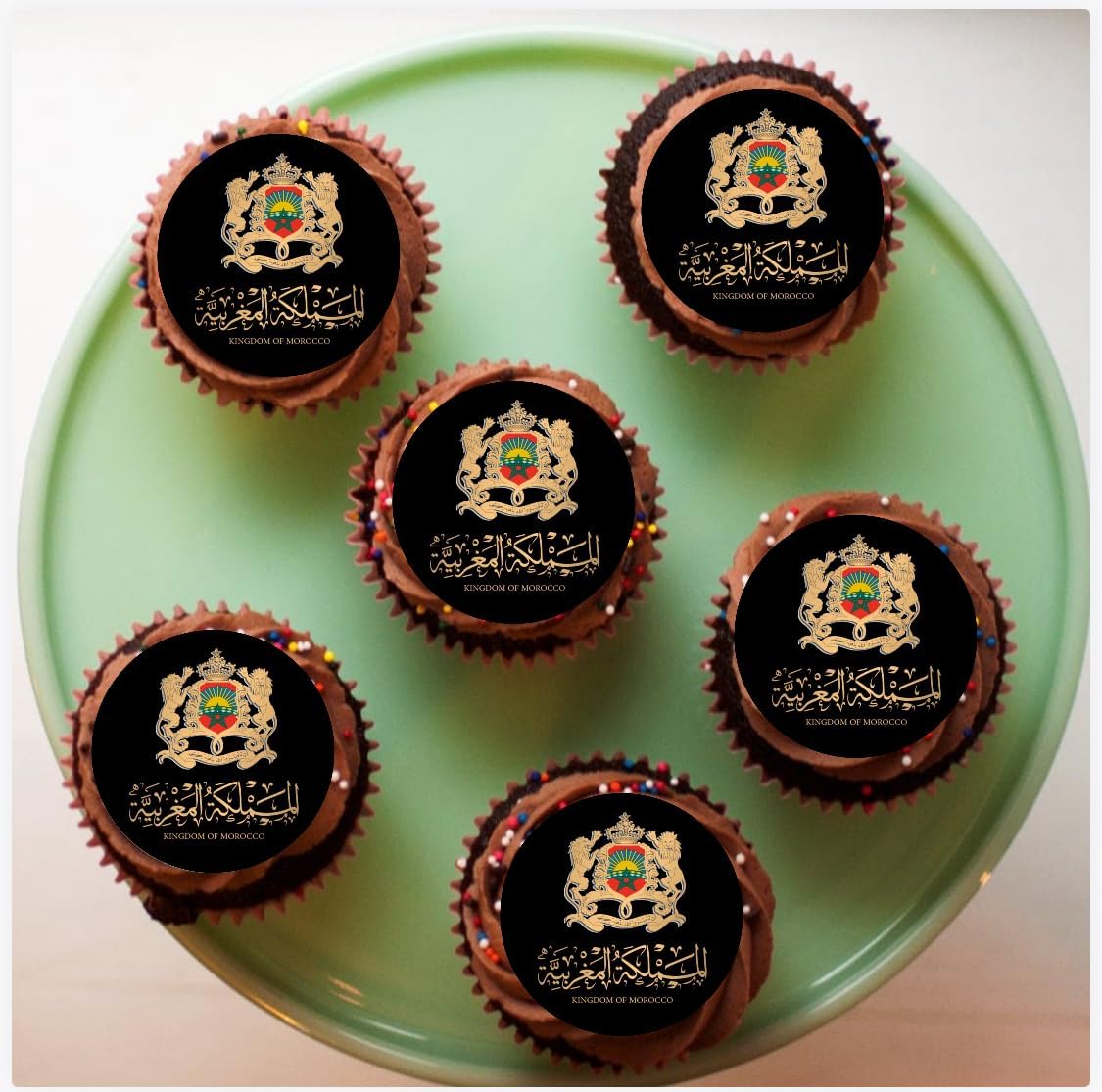 Kingdom of Morocco Edible Cake Toppers, Icing Sheet Decorations, Black and Gold Design