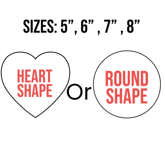 Custom burn away cake toppers set 5-8 Inch, Wafer and Frosting Paper with Calendar Design and your own hidden message