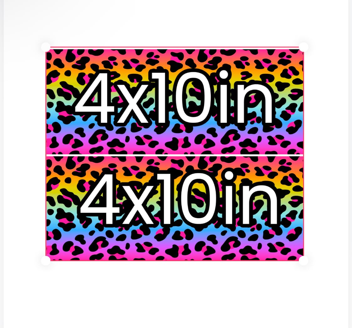 Rainbow Leopard Print Edible Cake Topper, Icing Sheet,colorful Cheetah Pattern 4x10 inch
