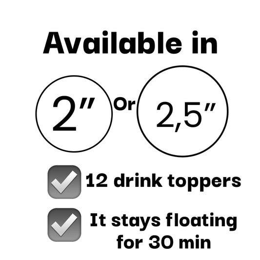 Custom Wedding Drink Toppers, initials Monogram Cocktail Floaters, 2 or 2.5 inch 12 Pack, engagement toppers