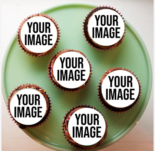 Custom Edible Cupcake Toppers, 2 Inch Icing Sheet, Set of 12