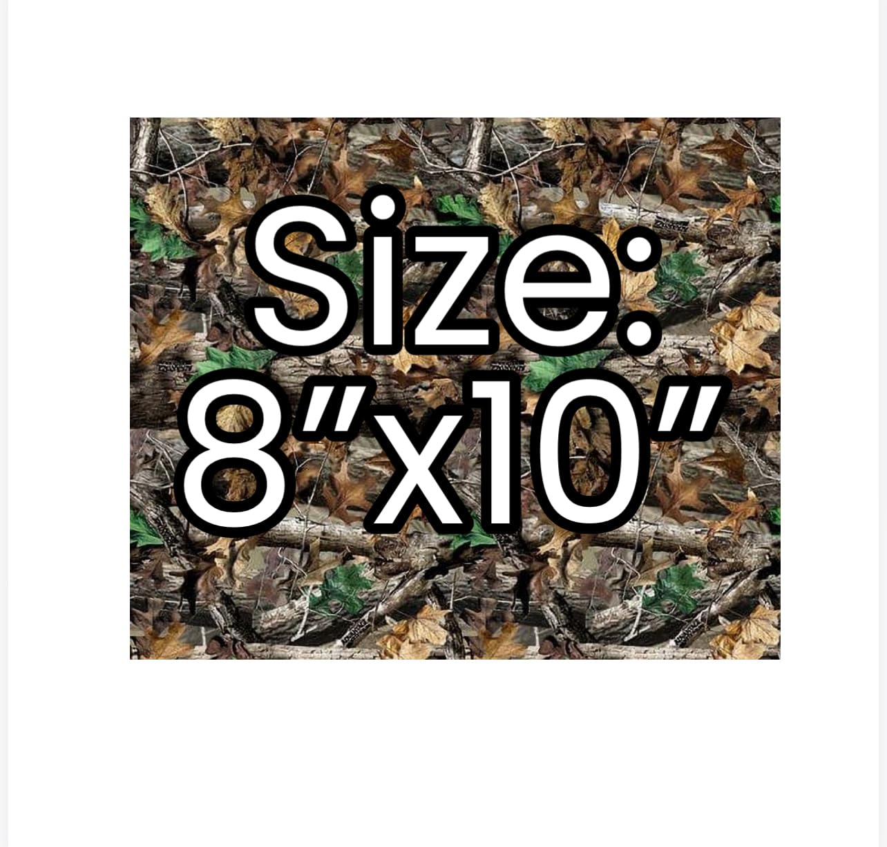 Hunting Camo Pattern Edible Cake Topper Wrap, 8 x 10 inches, Tree Leaves Design