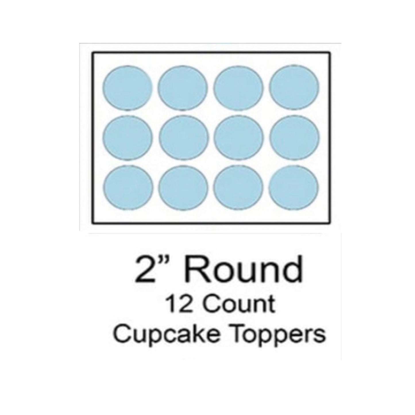 Woodland Baby Girl Cupcake edible Toppers, 2 Inch Round, Forest Animals Design, 12 Count, icing sheet