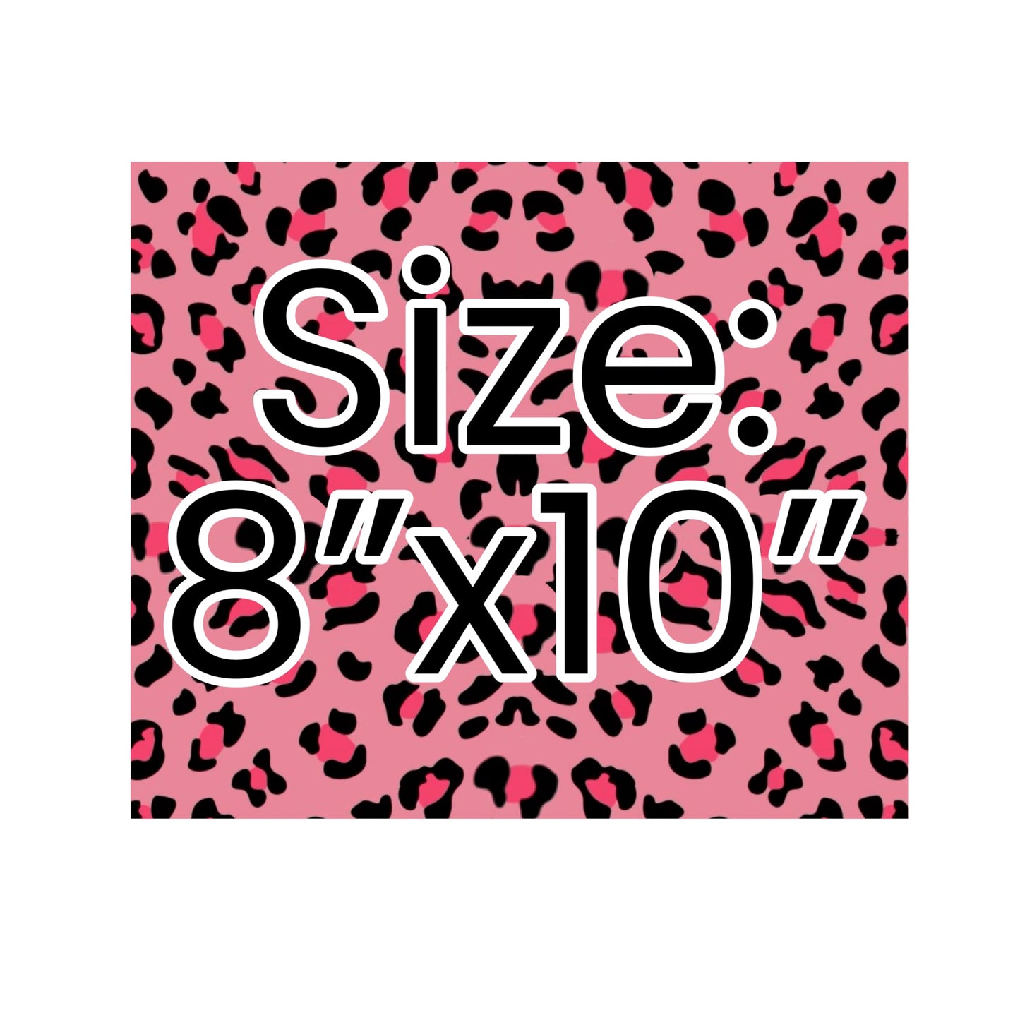 Edible Pink Leopard Print Cake Wrap, 8 x 10 inches, Icing Sheet Cake Topper