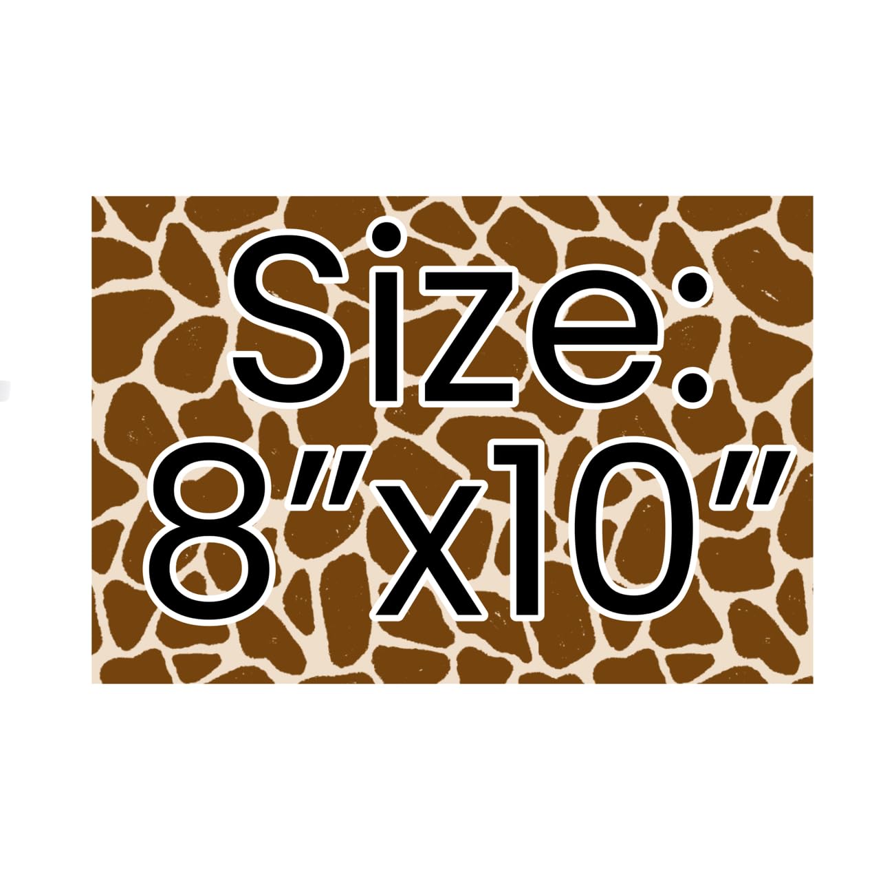 Giraffe Print Edible Cake Wrap, Safari Pattern, 8 x 10 inches, wild animals icing sheet, safari birthday cake.