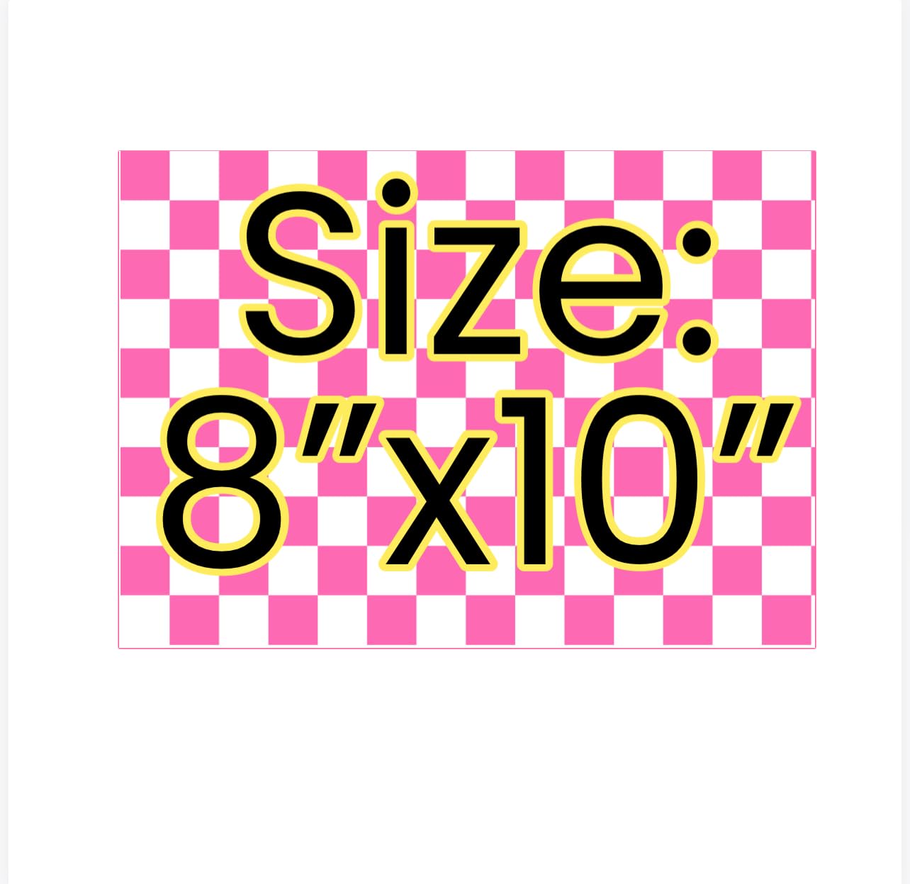 Checkered Cake wrap Sheet, Pink and White Pattern, 8x10 inches, Edible Icing sheet